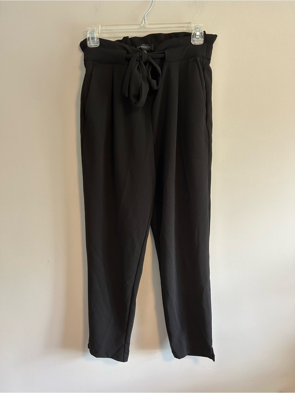 (3/$20) Dynamite medium black paper bag style drawstring waist dress pants